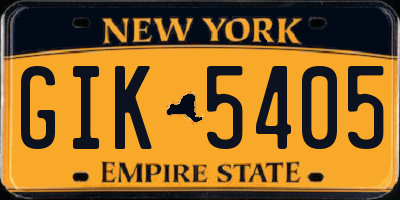 NY license plate GIK5405