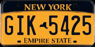 NY license plate GIK5425