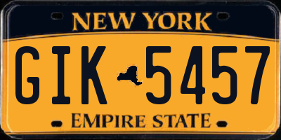 NY license plate GIK5457