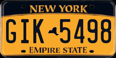 NY license plate GIK5498