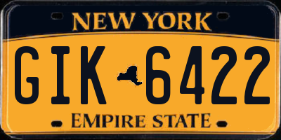 NY license plate GIK6422