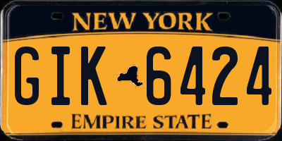 NY license plate GIK6424