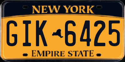 NY license plate GIK6425