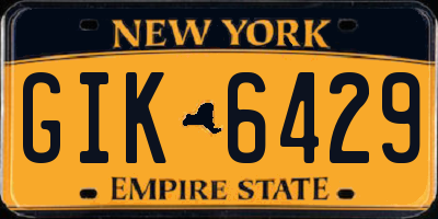 NY license plate GIK6429