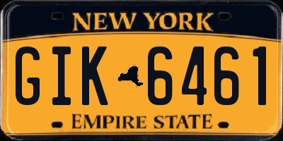 NY license plate GIK6461