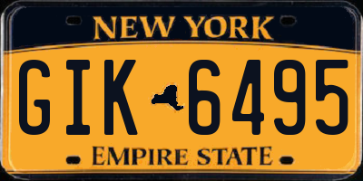NY license plate GIK6495