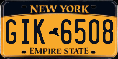 NY license plate GIK6508