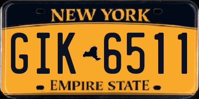 NY license plate GIK6511