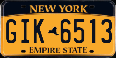 NY license plate GIK6513