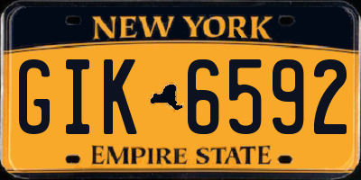 NY license plate GIK6592