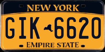 NY license plate GIK6620