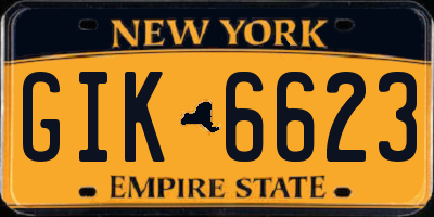 NY license plate GIK6623
