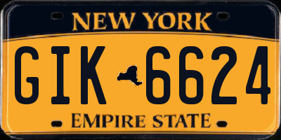 NY license plate GIK6624