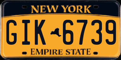NY license plate GIK6739