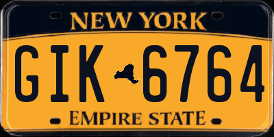 NY license plate GIK6764