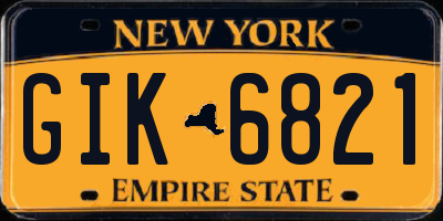 NY license plate GIK6821