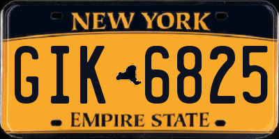 NY license plate GIK6825