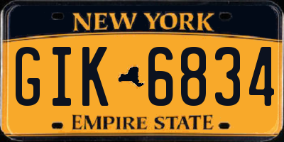 NY license plate GIK6834