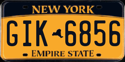 NY license plate GIK6856