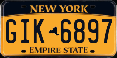 NY license plate GIK6897