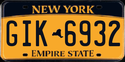 NY license plate GIK6932