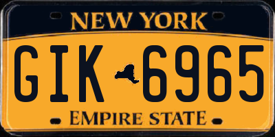 NY license plate GIK6965