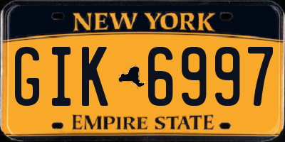 NY license plate GIK6997