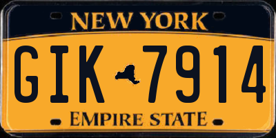 NY license plate GIK7914