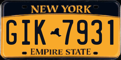NY license plate GIK7931