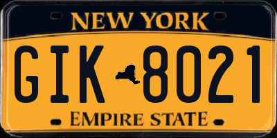 NY license plate GIK8021