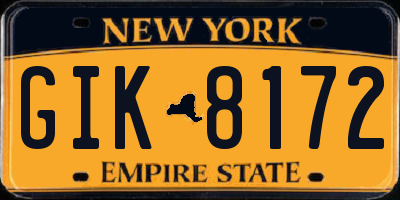NY license plate GIK8172