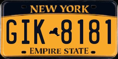 NY license plate GIK8181