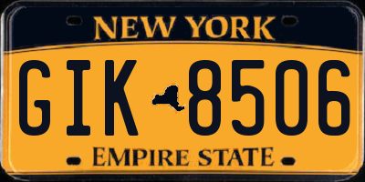 NY license plate GIK8506