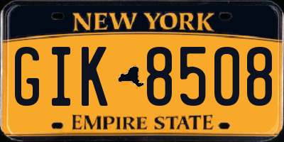 NY license plate GIK8508