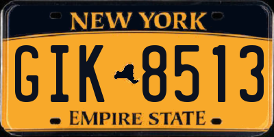 NY license plate GIK8513