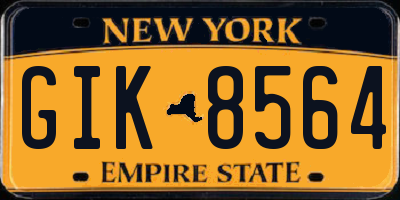 NY license plate GIK8564