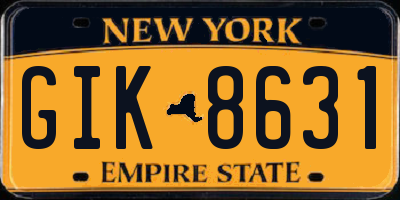 NY license plate GIK8631
