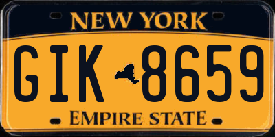 NY license plate GIK8659