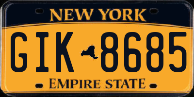 NY license plate GIK8685