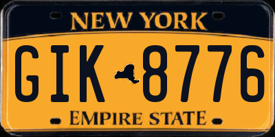 NY license plate GIK8776