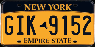 NY license plate GIK9152