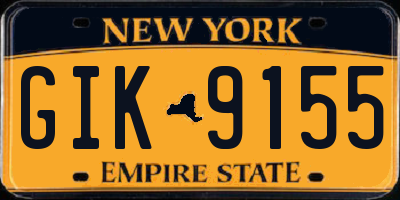 NY license plate GIK9155