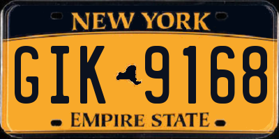NY license plate GIK9168