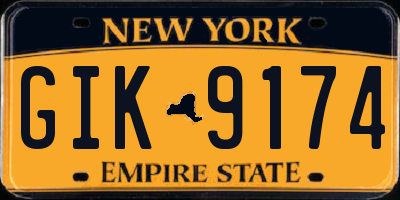 NY license plate GIK9174
