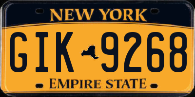 NY license plate GIK9268