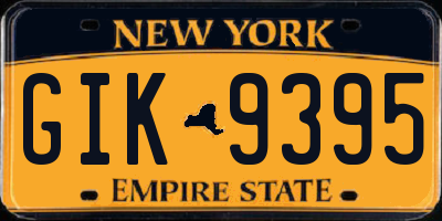 NY license plate GIK9395