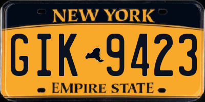 NY license plate GIK9423