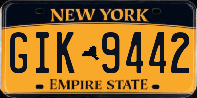 NY license plate GIK9442