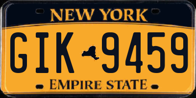 NY license plate GIK9459