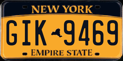 NY license plate GIK9469